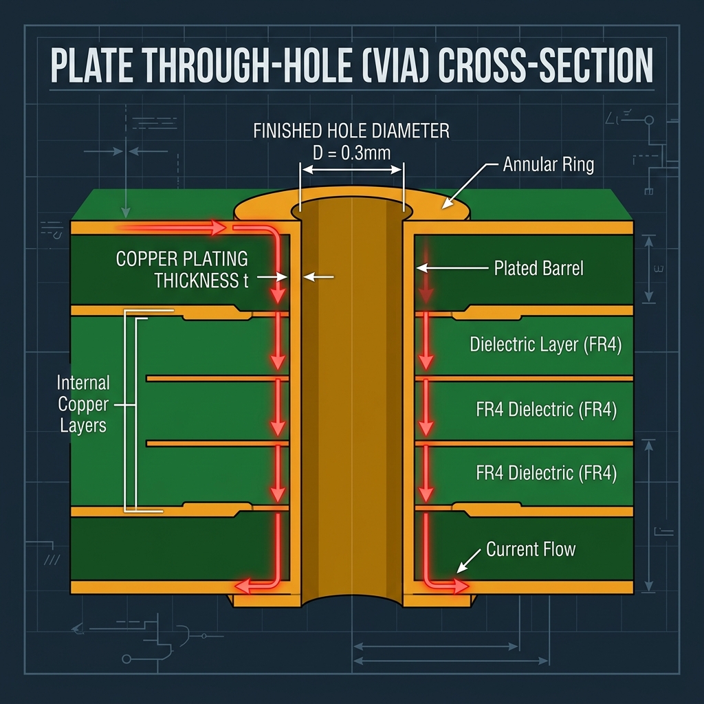 PCB Via Cross Section